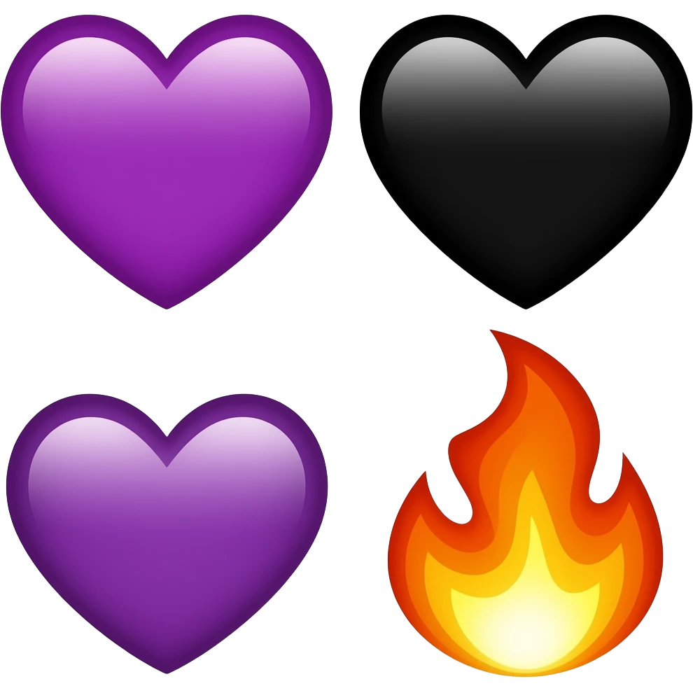 💜🖤❤️‍🔥 emoji