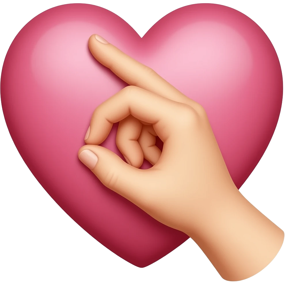 Hand heart emoji