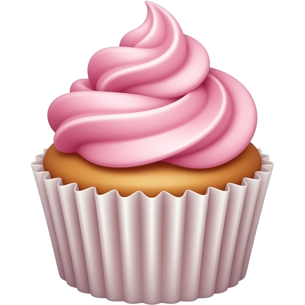 Cupcake with pink icing emoji
