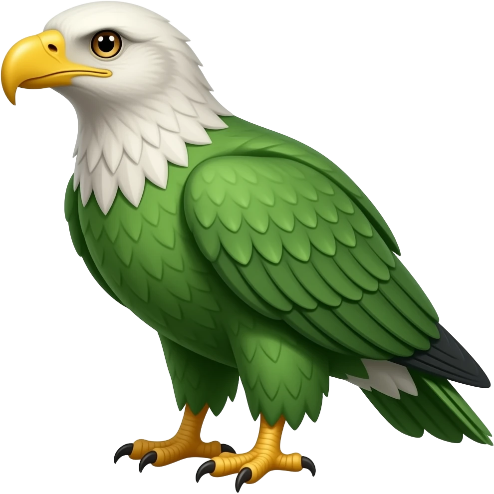 a green eagle emoji