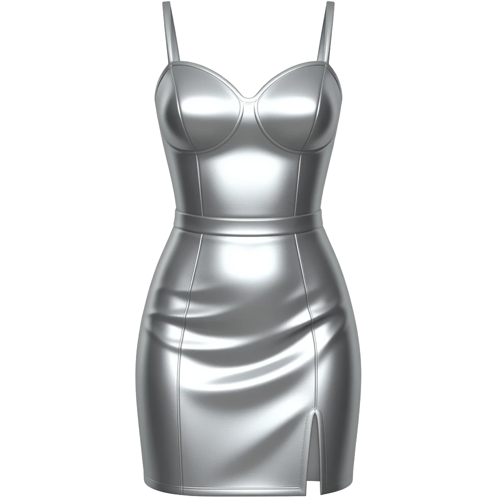 Silver chrome dress emoji
