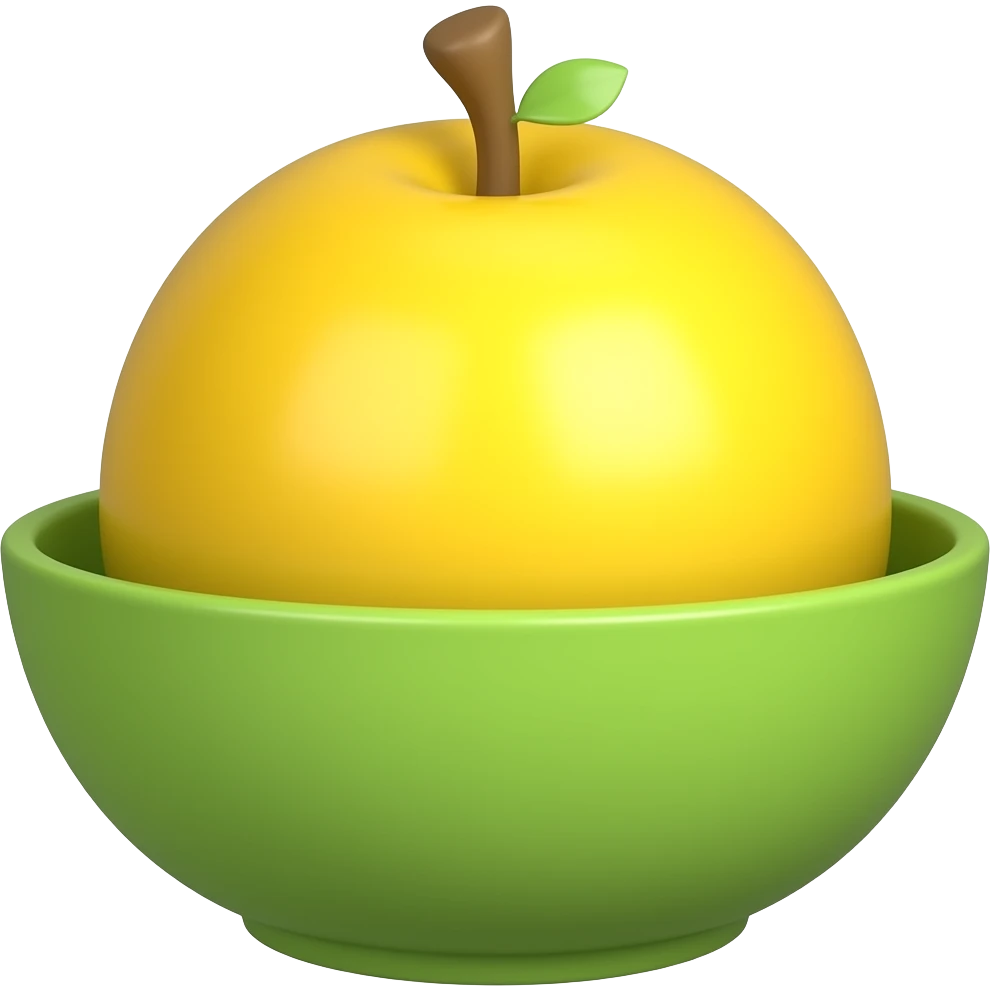 Green and yellow emoji