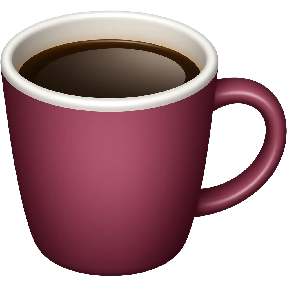 cup of coffee burgundy emoji