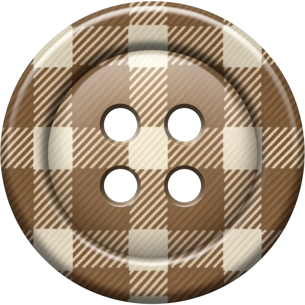 Plaid four holed button emoji