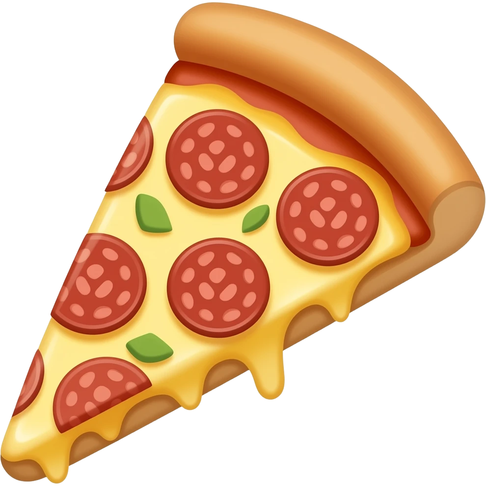 Pizza with cheese and sausage one pizza emoji