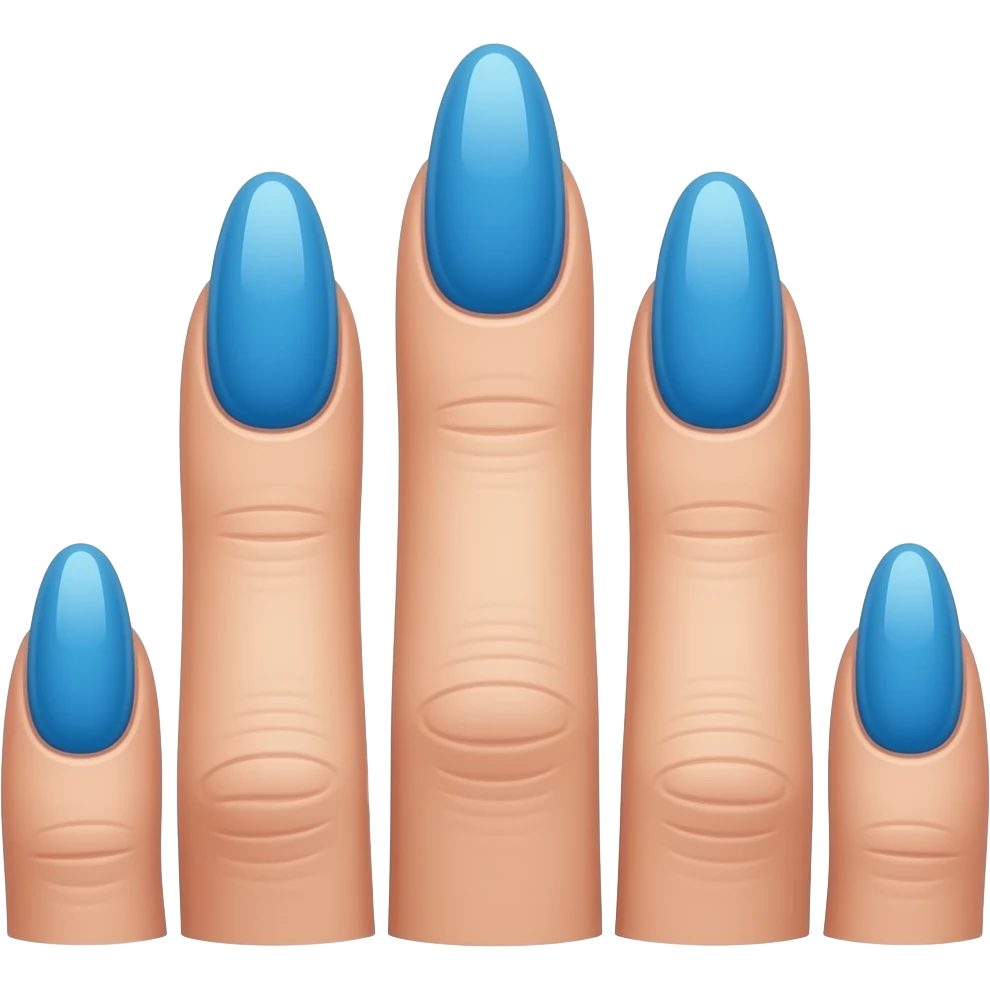 Nails azul emoji
