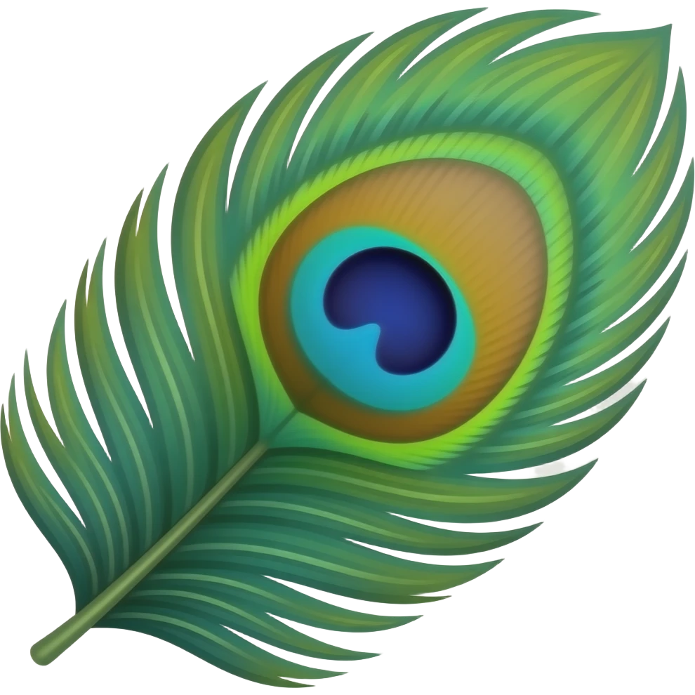 pluma de pavo real emoji