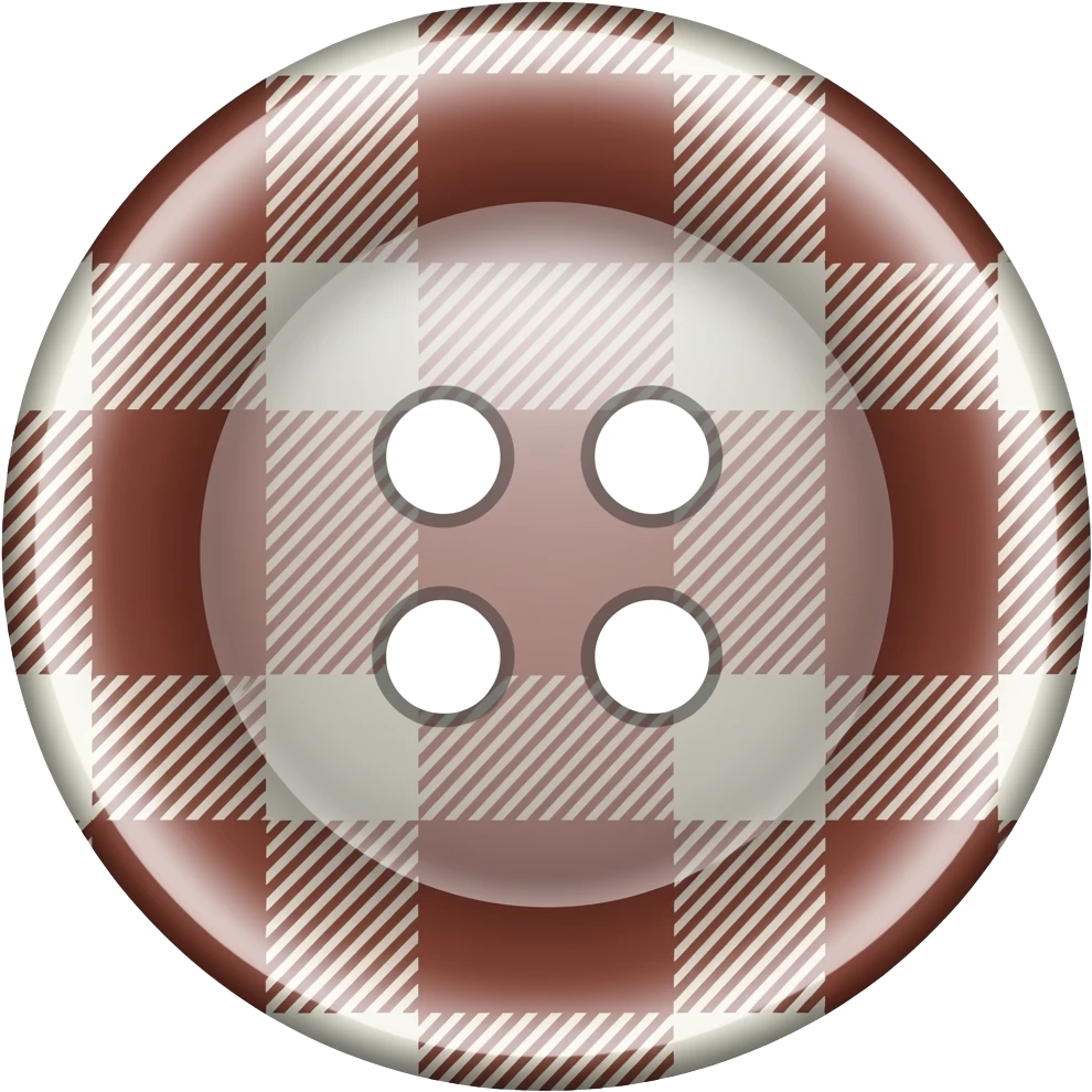 Plaid four holed button emoji