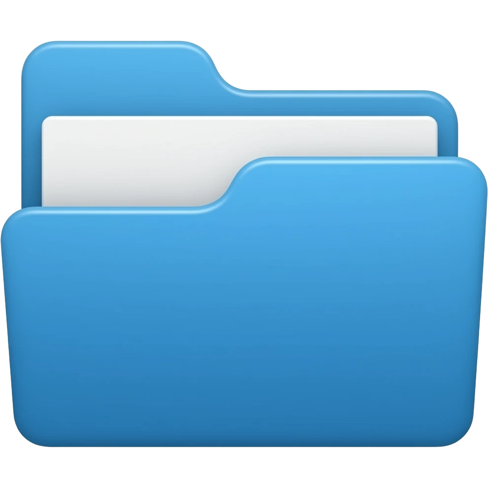 blue open folder emoji