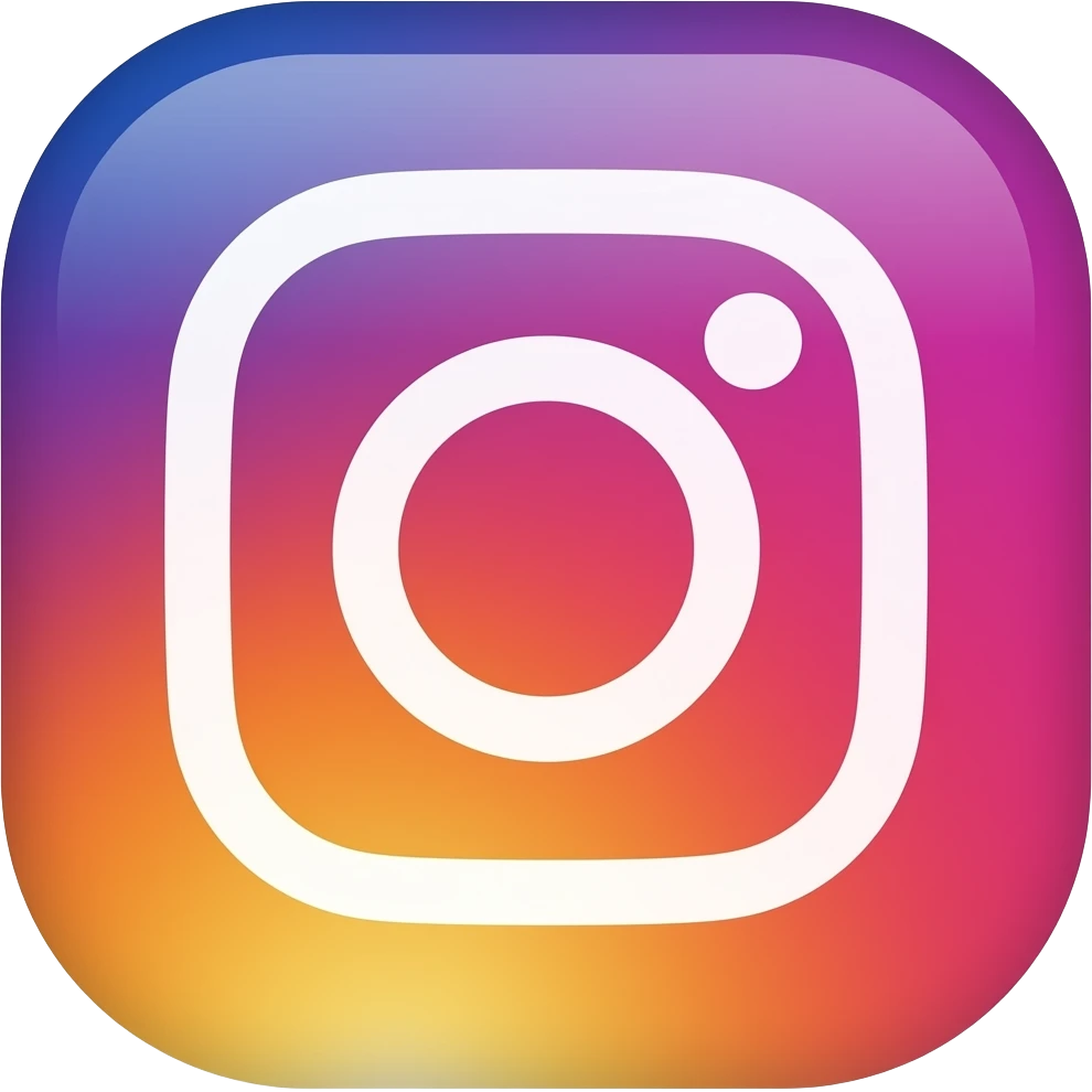instagram logo + time emoji