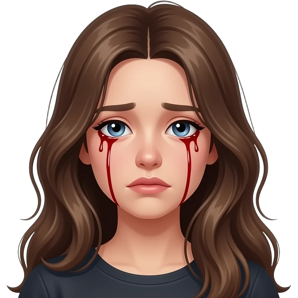 Uni que este llorando sangre emoji
