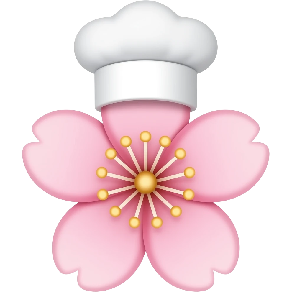 Sakura flower with a Chef hat! emoji