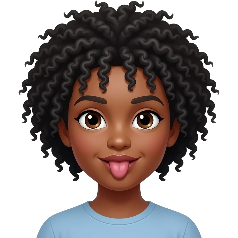 Making out black complexion more afro emoji