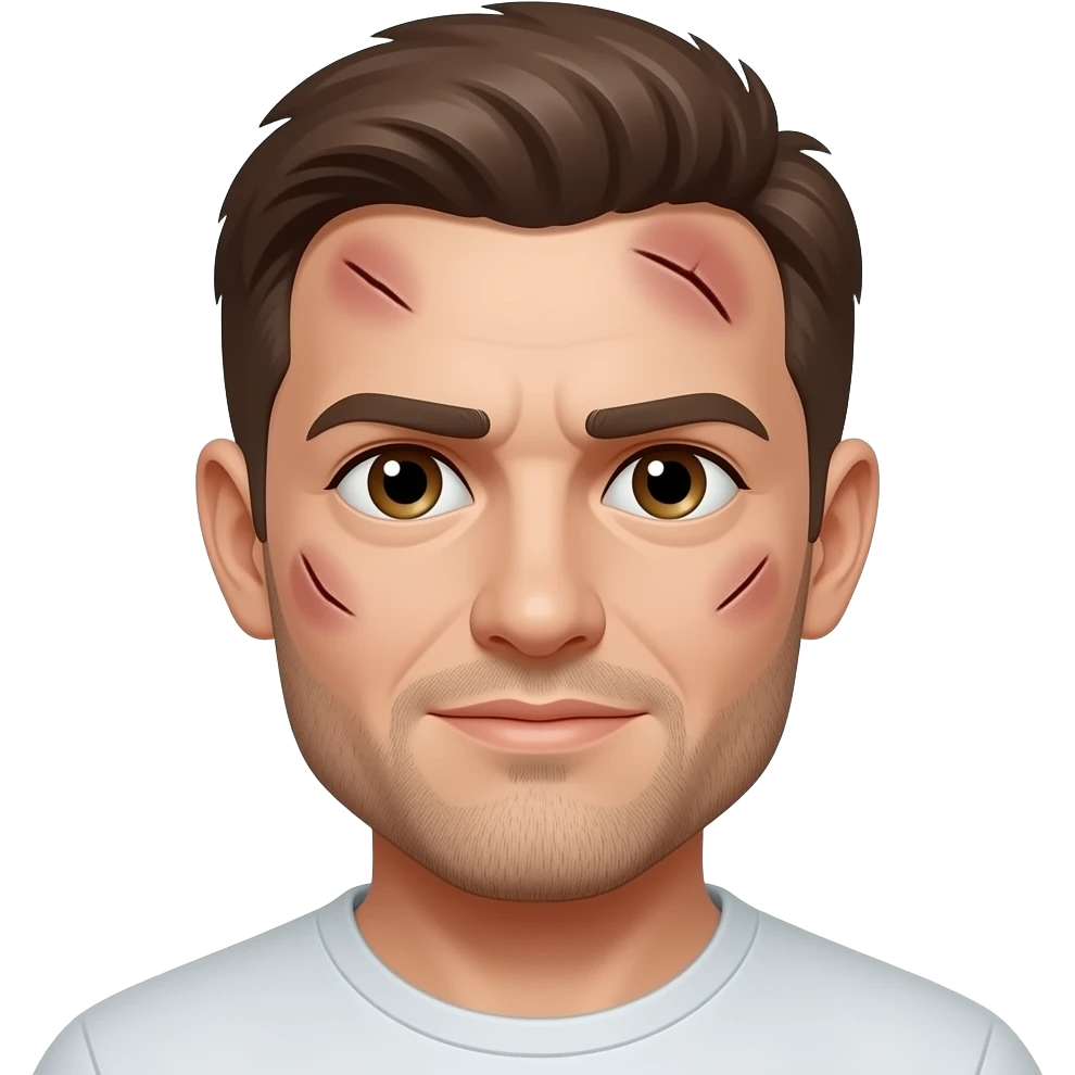 bruised head emoji