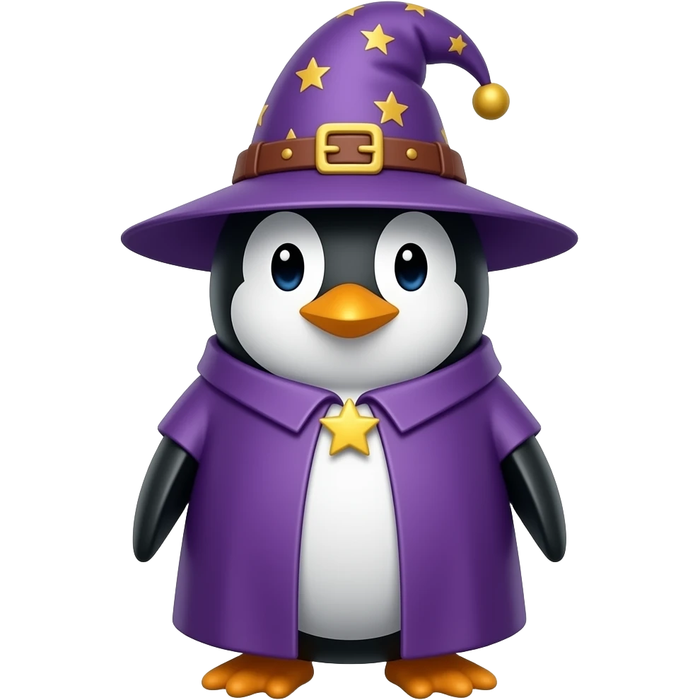 Penguin Wizard emoji