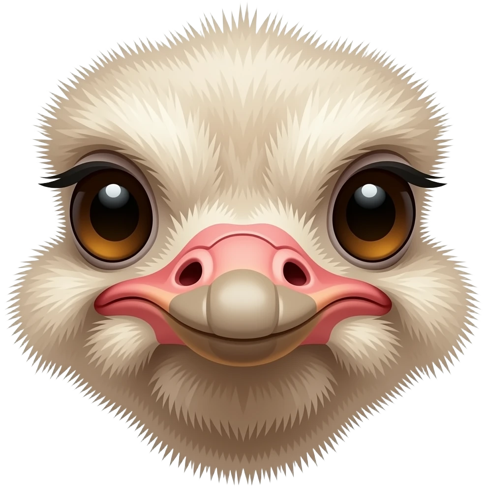 Ostrich face emoji