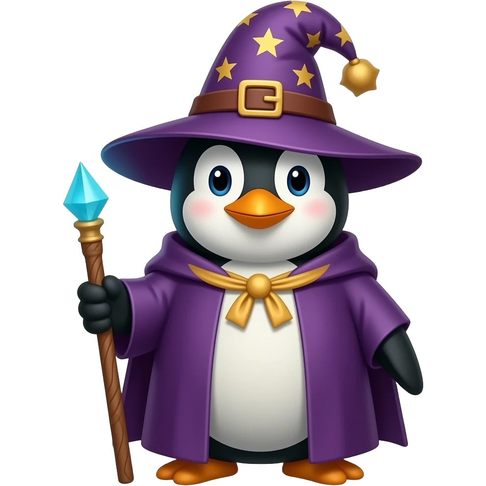 Penguin Wizard emoji
