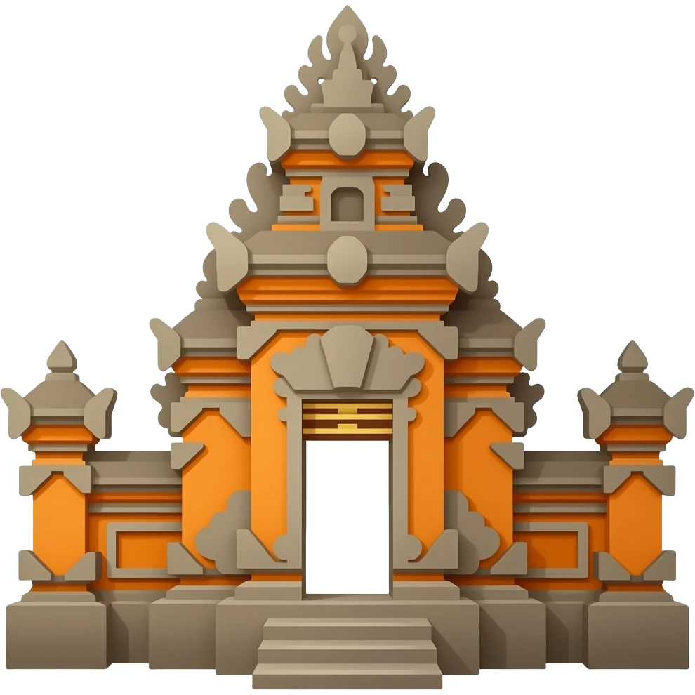 balinese temple icon only, transporent background emoji