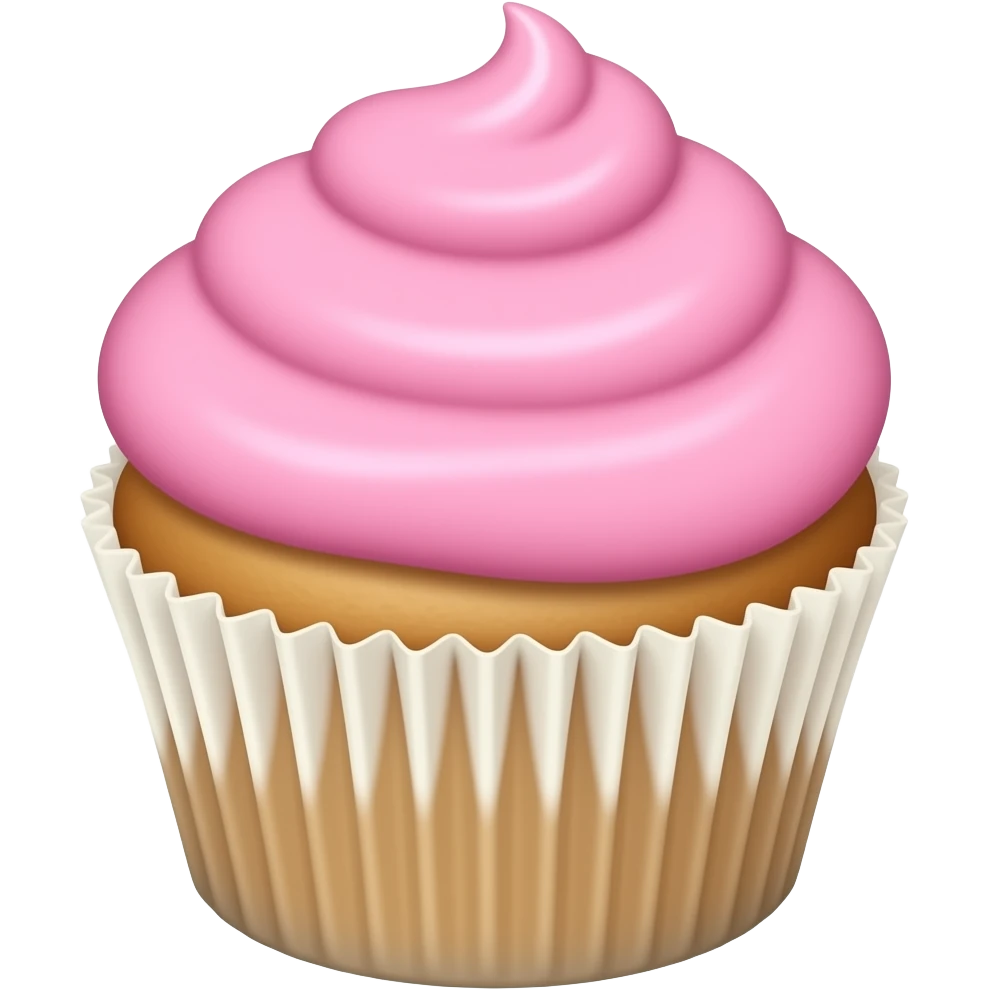 Cupcake with pink icing emoji