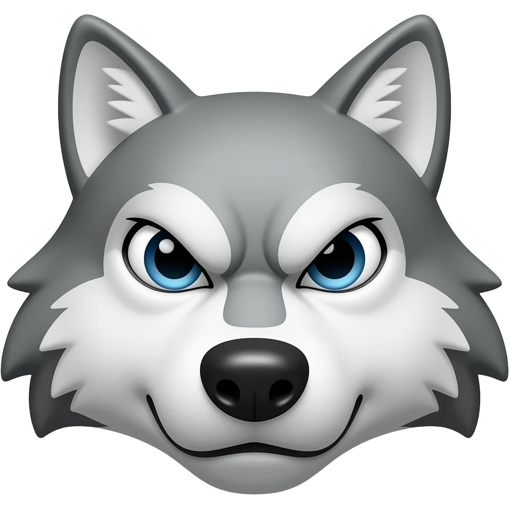 Angry wolf face emoji