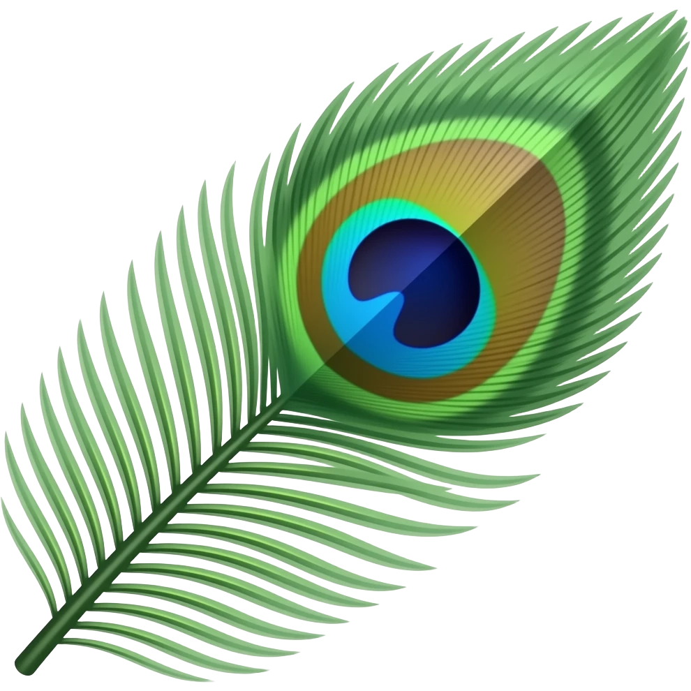 Peacock feather emoji