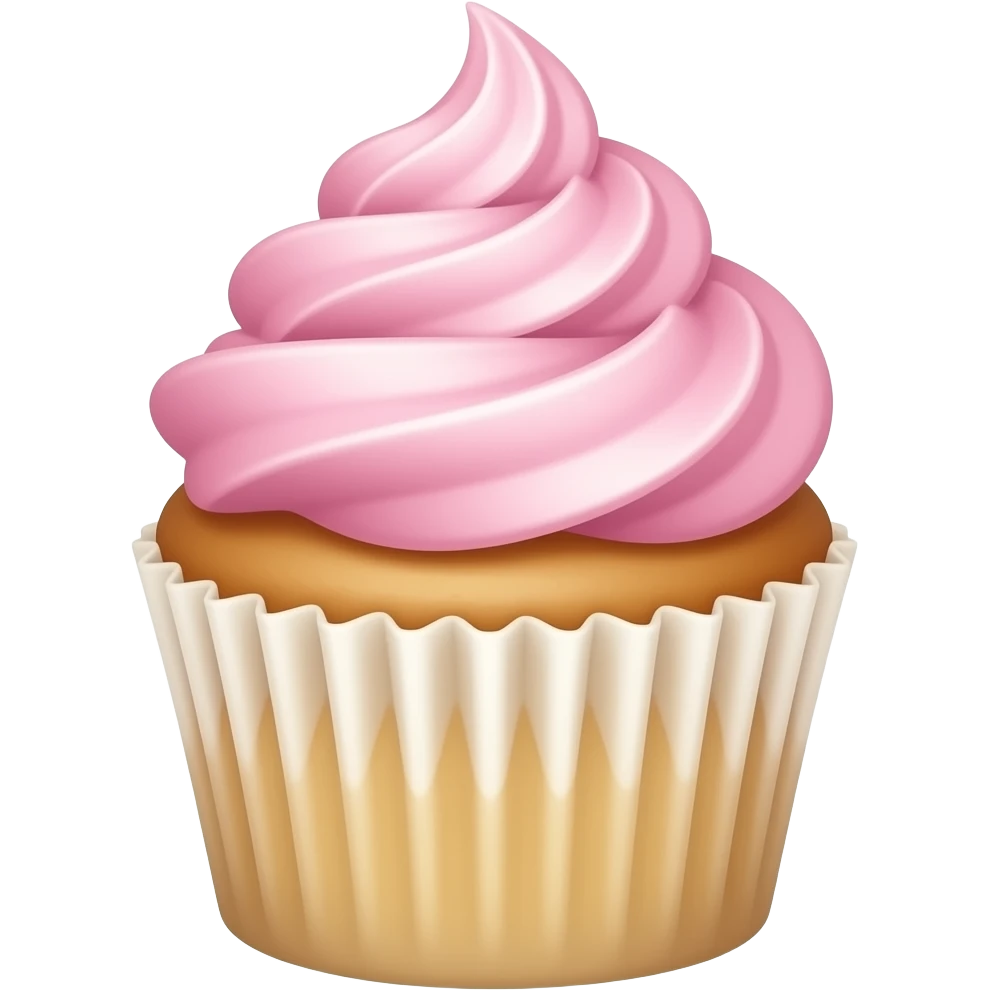 Cupcake with pink icing emoji