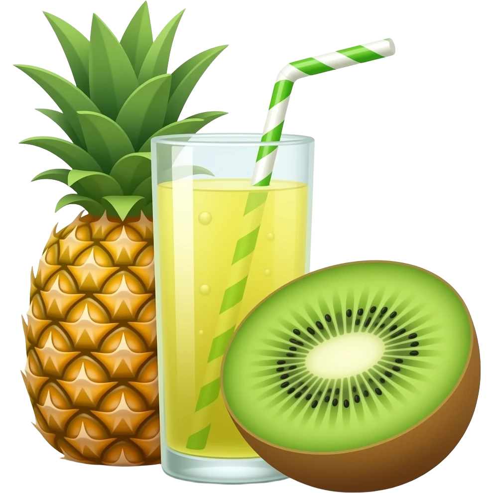 Киви ананас сок emoji