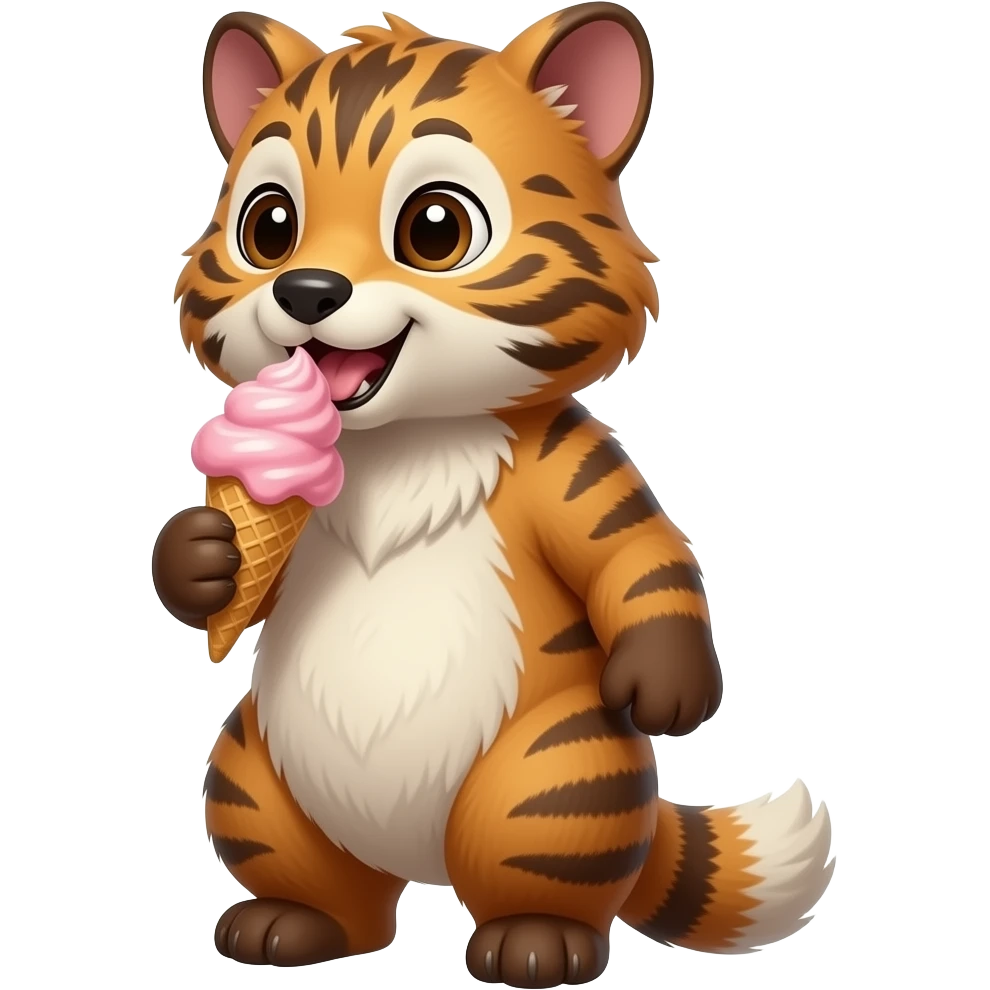 animal eating icecream portrait emoji