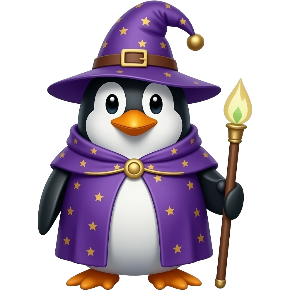 Penguin Wizard emoji