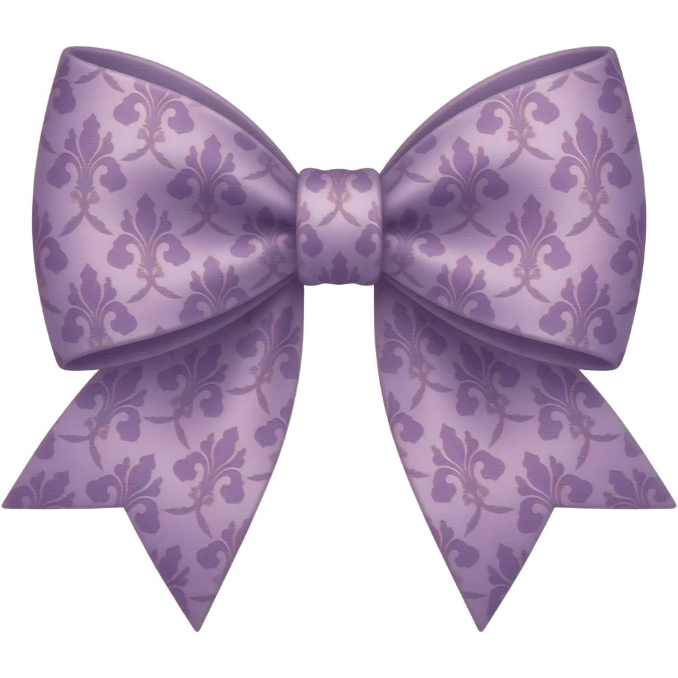 margenta ombre light purple  with  iris rococo style pattern on bow lace coquette bow emoji