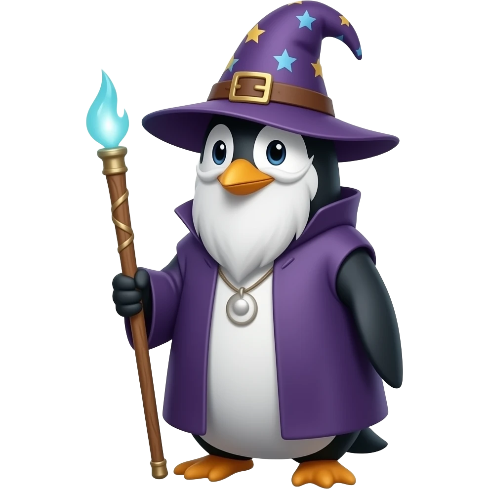 Penguin Wizard emoji