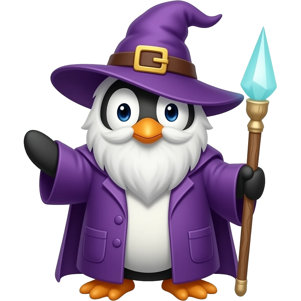 Penguin Wizard emoji