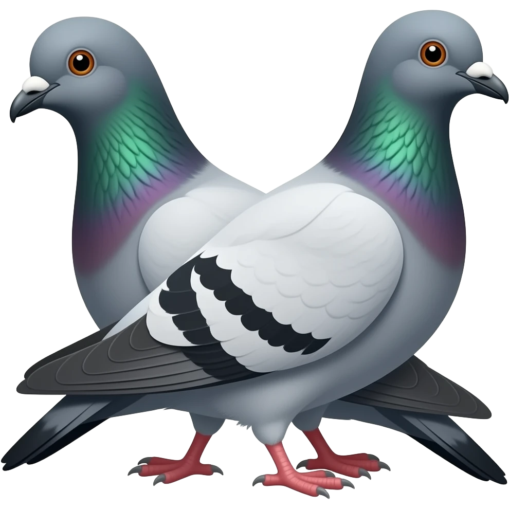 A pigeon With White on it emoji