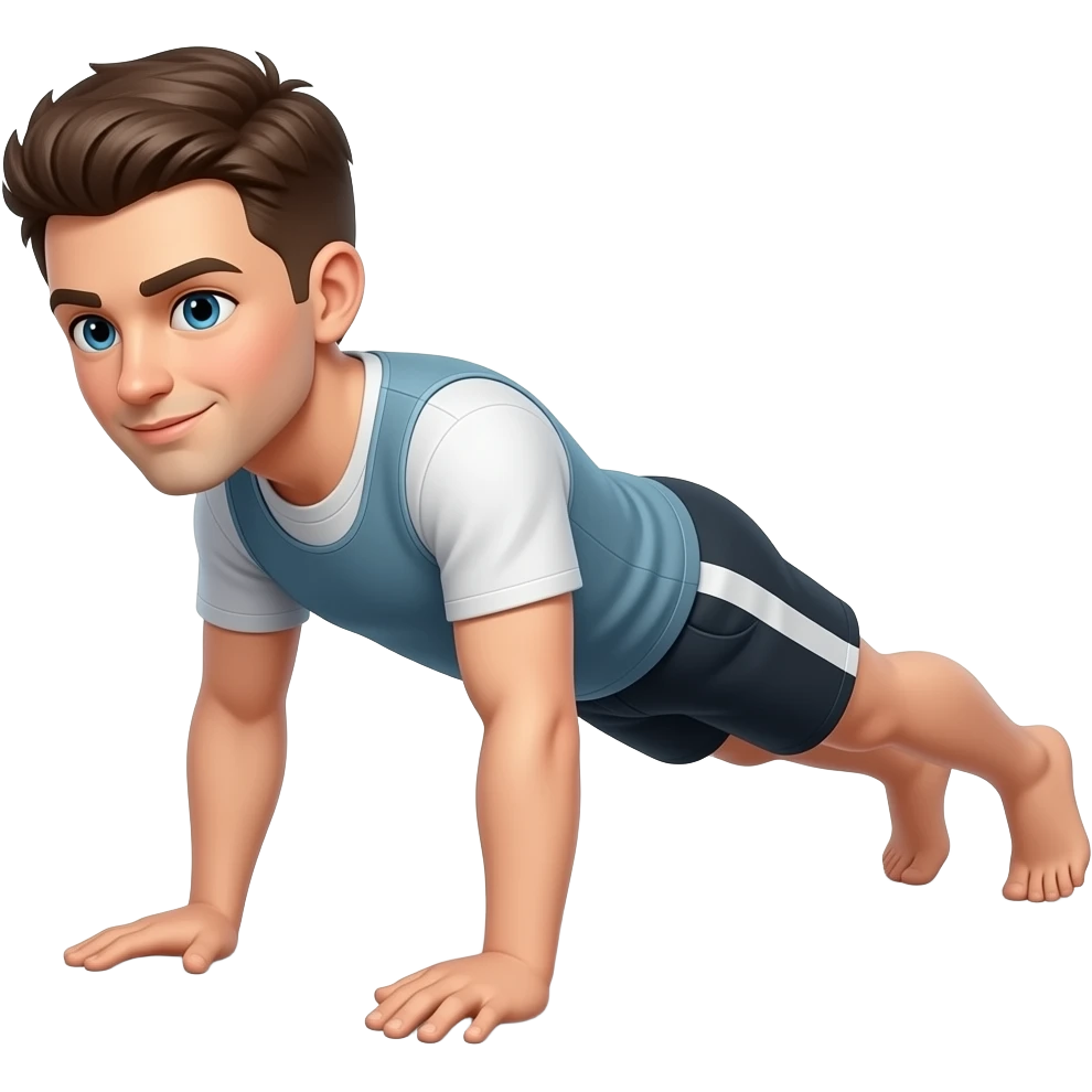 A male doing a planche emoji