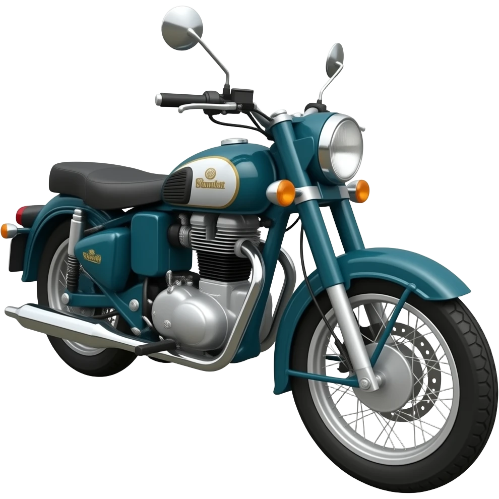 Royal Enfield builder old bike emoji. emoji