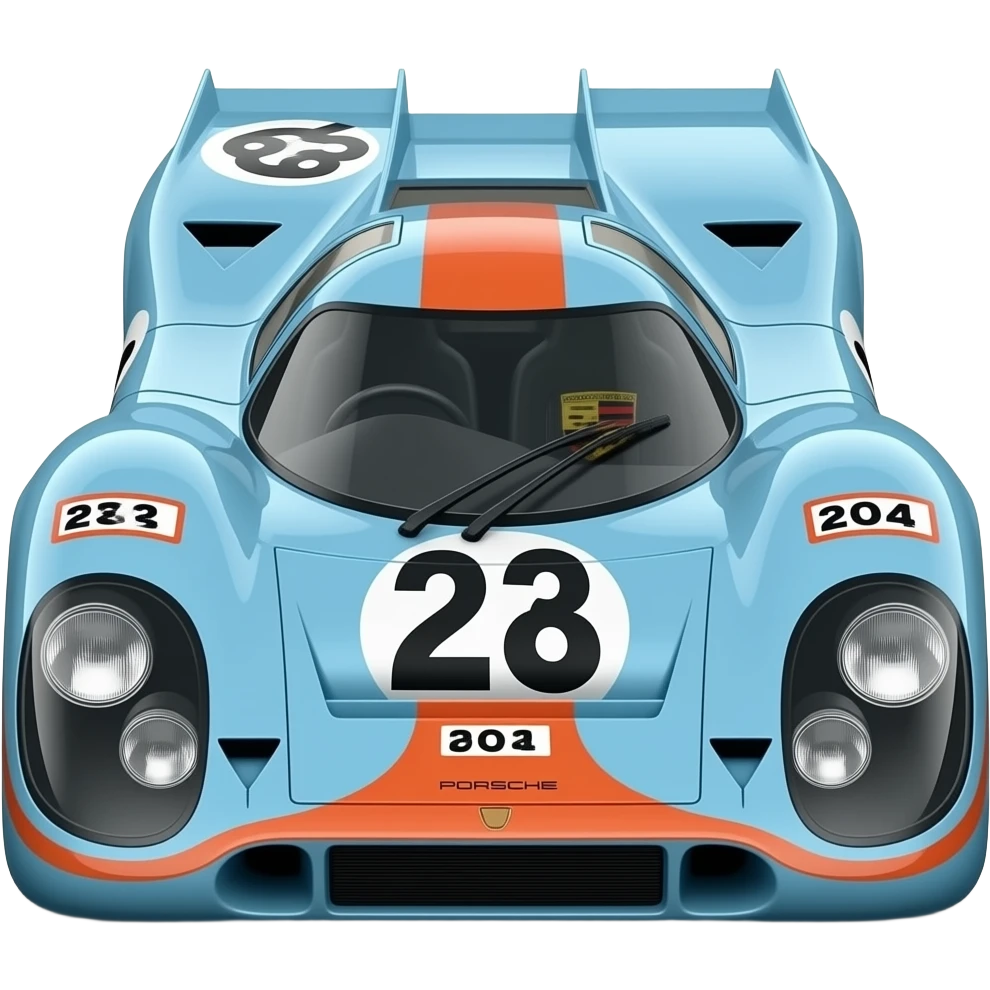 porsche 917, highly detailed hyper realistic emoji