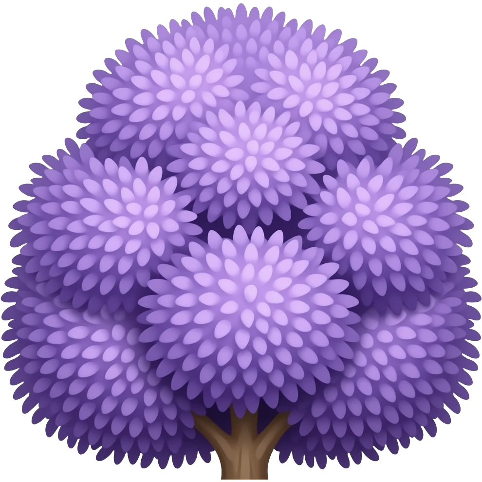 violet bush realistic emoji