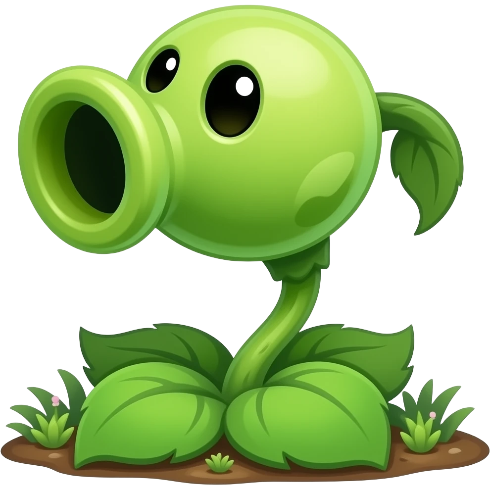 Peashooter from plants vs Zombies emoji