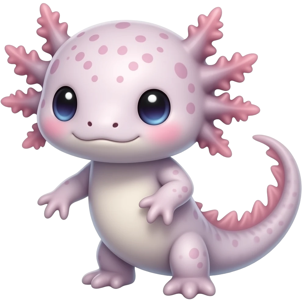 Cute chibi axolotl emoji
