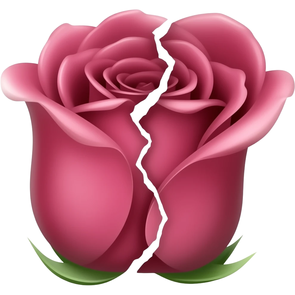 brokeup rose emoji