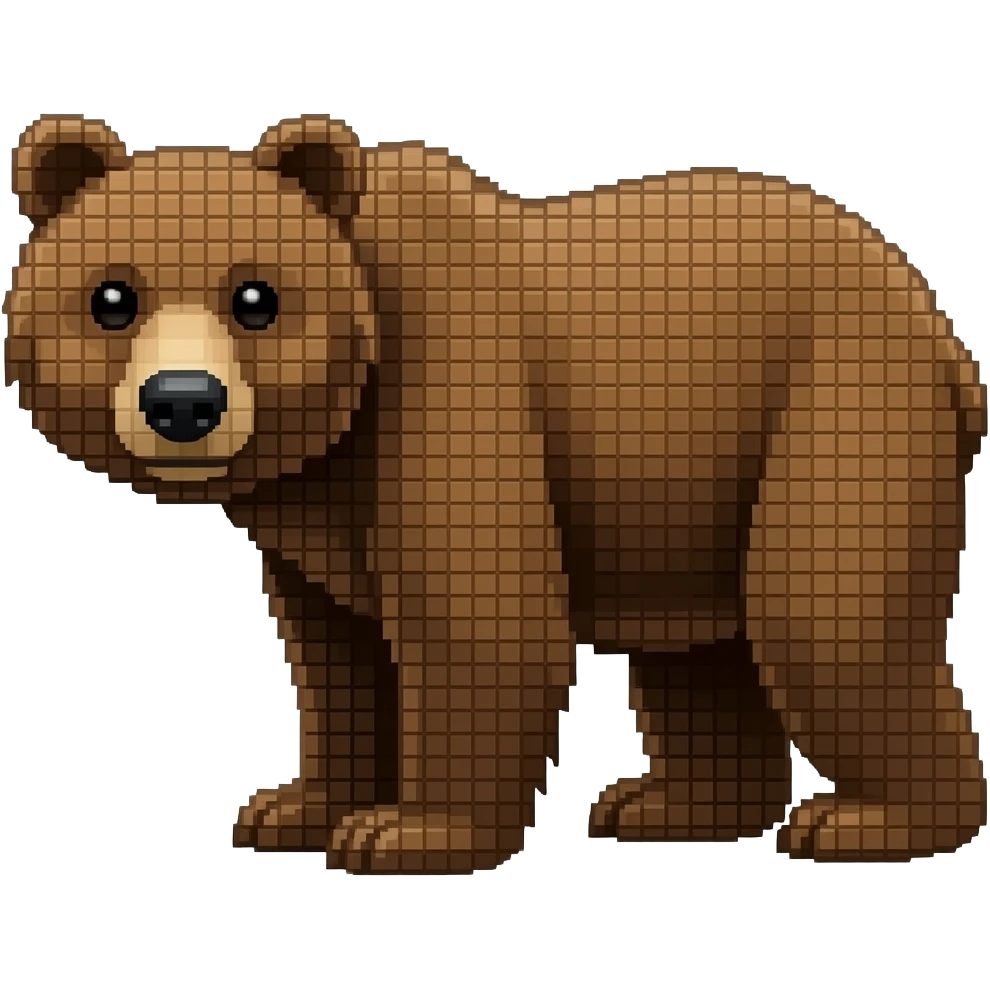 Bear pixel emoji