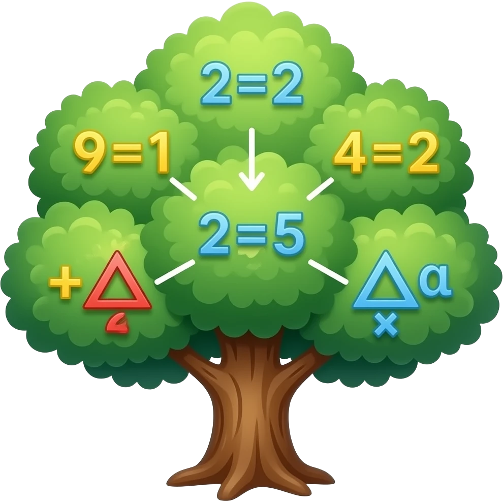 colour math tree emoji