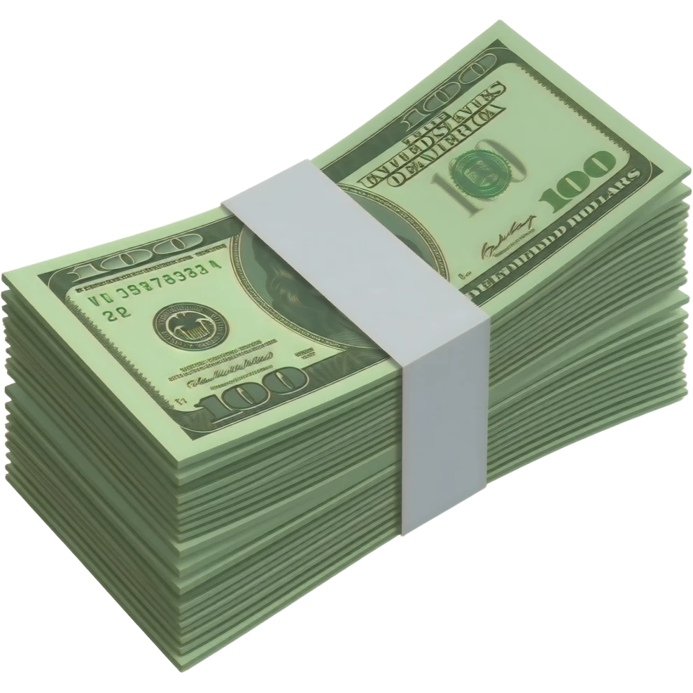 Stack of money emoji