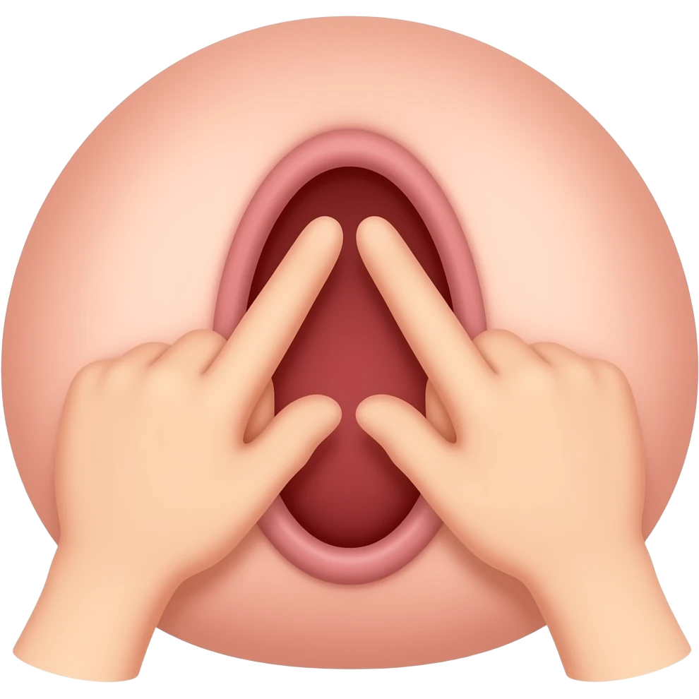 Fingers inside vagina emoji