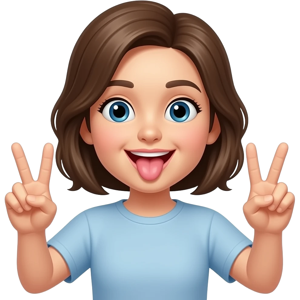 😛✌🏽✌🏽😛 emoji