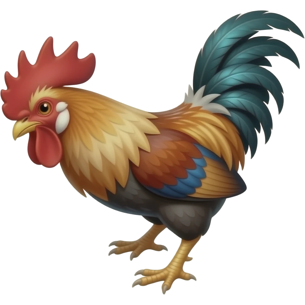 Gallo peleando emoji