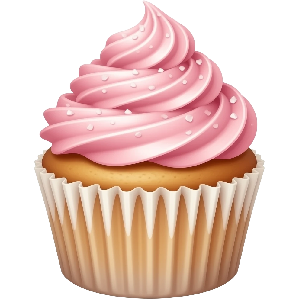 Cupcake with pink icing emoji