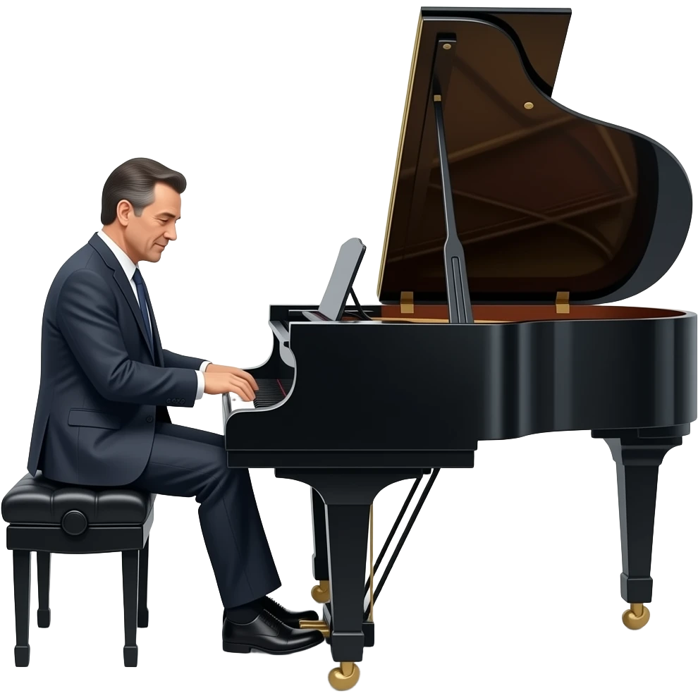 piano player in his 40s in a lounge emoji