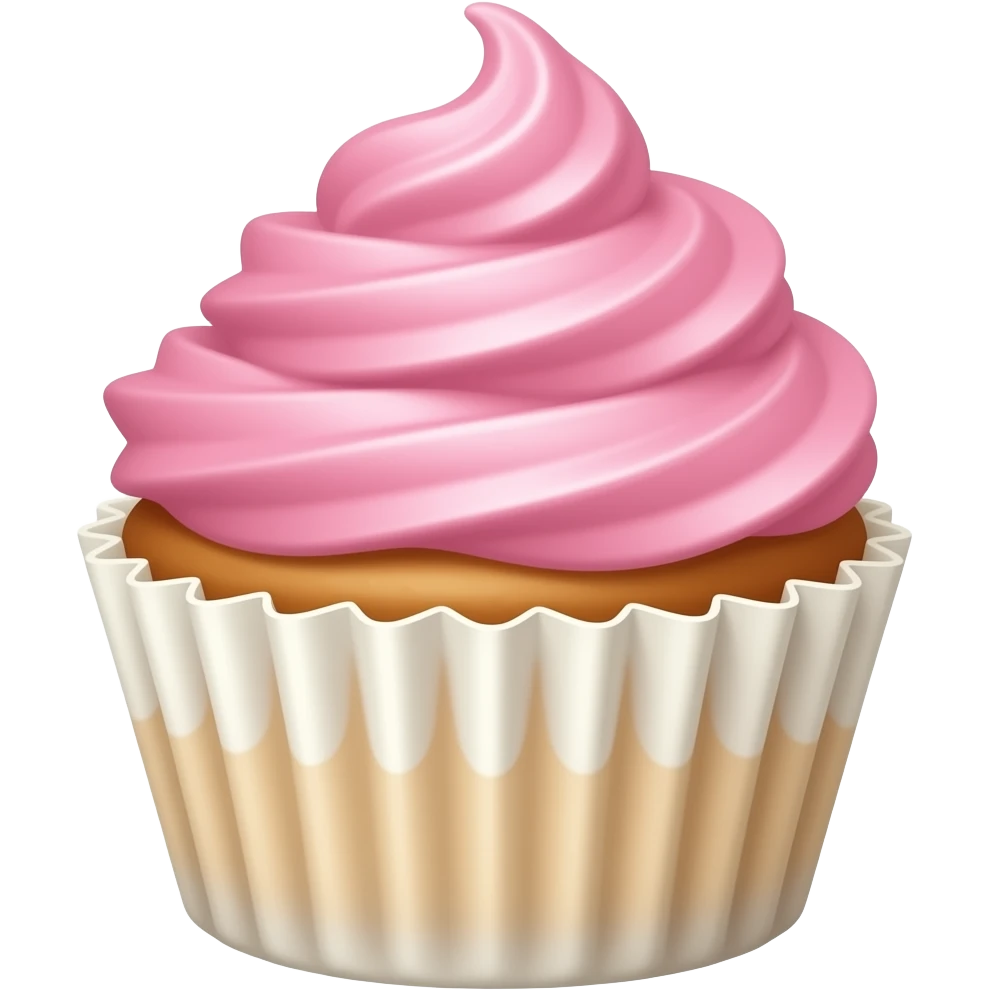 Cupcake with pink icing emoji