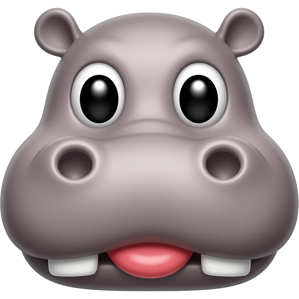 Hippo with a clit emoji